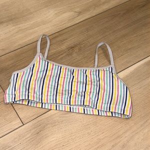 GUC Stretch Old Navy Stripe Sports Bra Bralette Girls Size L Large Teen Tween